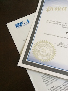 PMP certificate